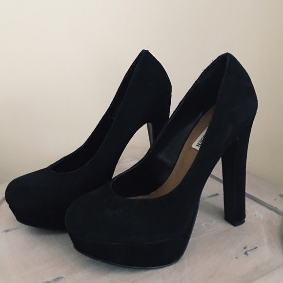 Steve Madden Beasst Plump - Black Suede