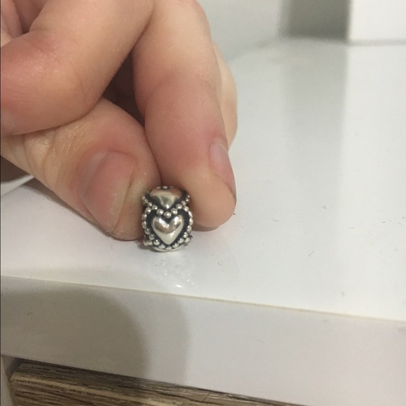 Pandora charm- silver hearts