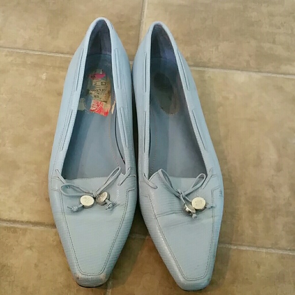 Baby blue flats