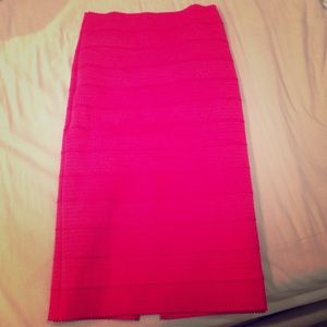 NY&Co hot pink bandage skirt