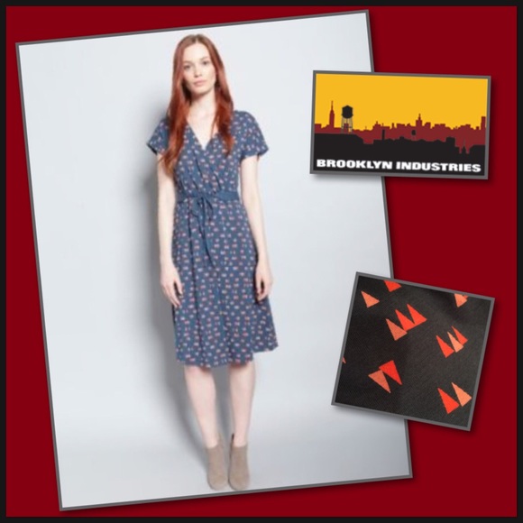 Brooklyn Industries cotton/modal faux wrap dress
