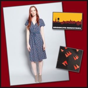 Brooklyn Industries cotton/modal faux wrap dress