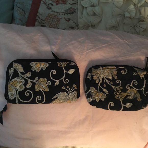 New vera bradley wallet and makeup bag