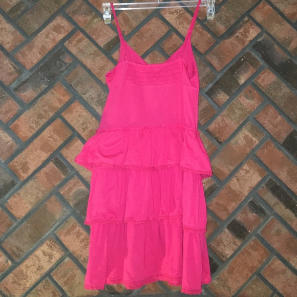 Girl's "SO" Pink Tiered Bow Embellishment Dress - Picture 4 of 4