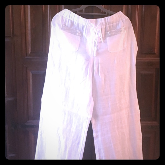 Style & Co. Pants - Linen Pants relaxed wide leg comfort waist Size 16