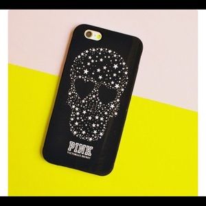 PINK black skull case