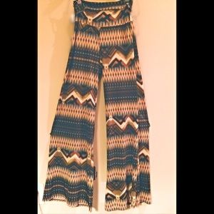 Tribal patterned stretch pants