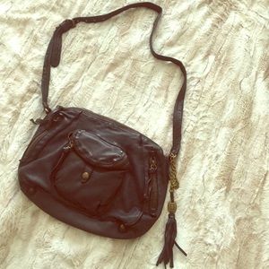 OLIVIA HARRIS LEATHER CROSSBODY FESTIVAL  BAG