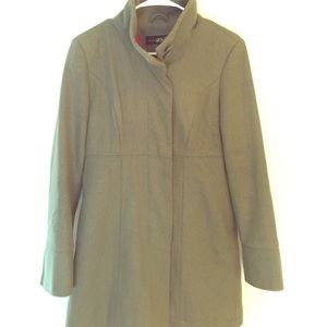 Women's olive green pea coat