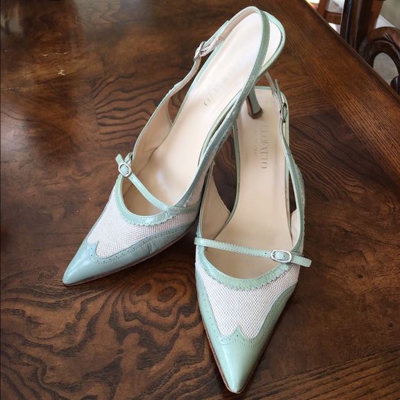 Bellofatto Italian wingtip sling back pumps