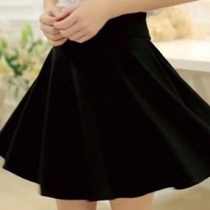 Black mini/skater skirt
