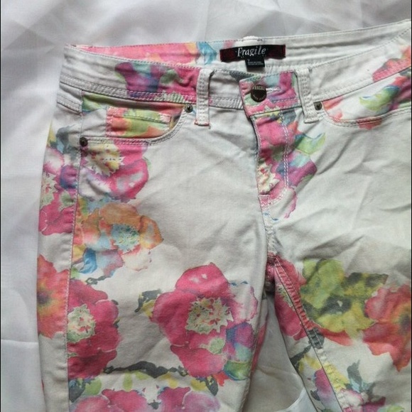 Never used new floral jeans🌸from 'Fragile' - Picture 1 of 1