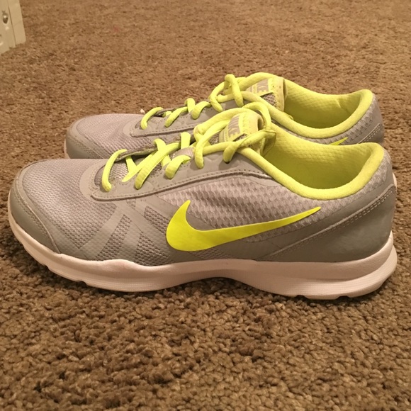 Neon green & grey nikes size 7