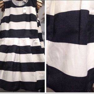 Striped fit and flare dress