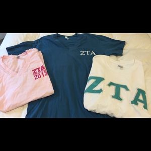 Zeta Tau Alpha t shirt bundle