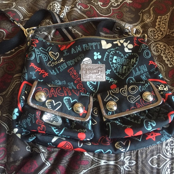 Coach poppy multicolored bag