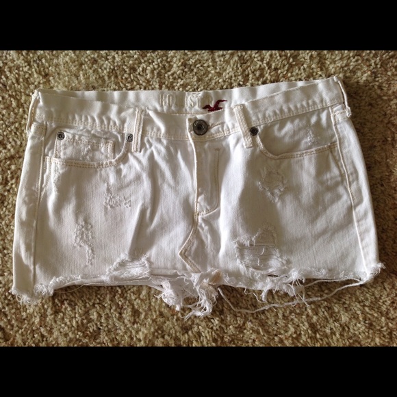 Hollister white mini skirt