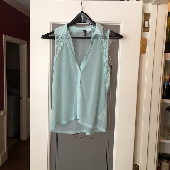 H&M turquoise blouse