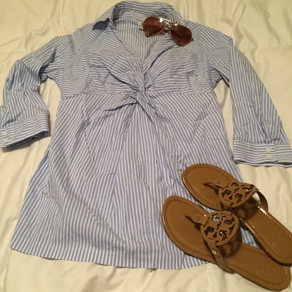 Maternity 🌻 preppy stripe blouse
