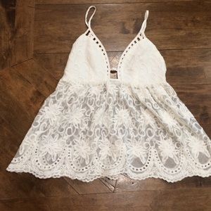 LF Millau White Lace Tank