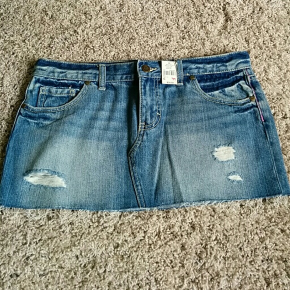 PINK Denim Mini Skirt