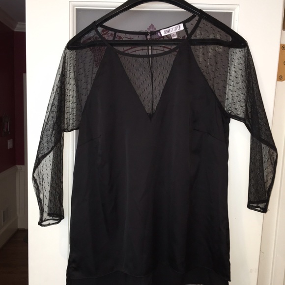 JLo black blouse