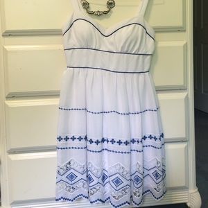White and Blue Sundress