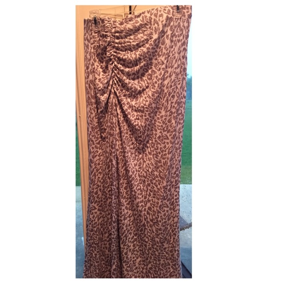 REDUCED! NWT ecoSkin Ruched side leopard Maxi!