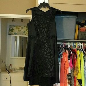 Mini Black Leopard Cocktail dress