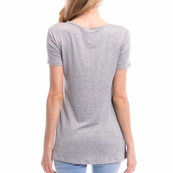 Drink Wine, Save Animals Side Split Graphic Tee - Picture 3 of 4