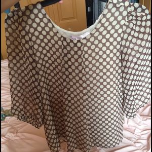 Francesca's Polka Dot Top