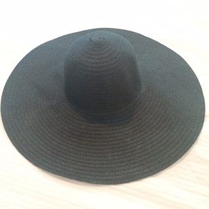 Black Wide Brim hat.