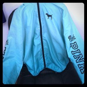 Victoria Secret Love Pink Turquoise windbreaker