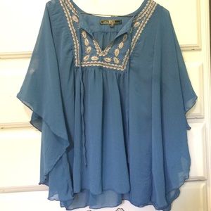 Short Sleeve Poncho Top
