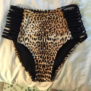 High waisted bathing suit bottom