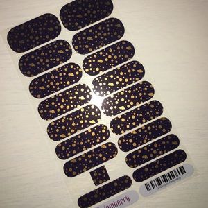 Jamberry Nail Wrap - Gold Fleck Navy