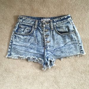 Wildfox high waisted denim shorts