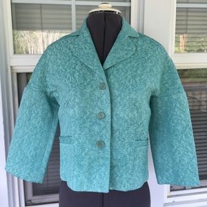 BCBGMaxAzria Aqua Brocade Swing Jacket