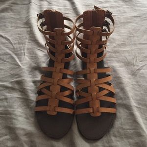 Brown open toe sandals
