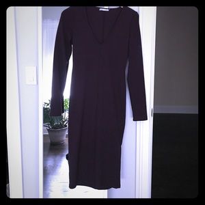 Maroon Zara midi dress