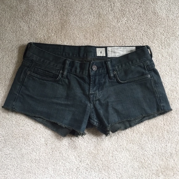 All Saints black denim shorts