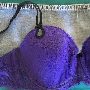 Purple and black bra