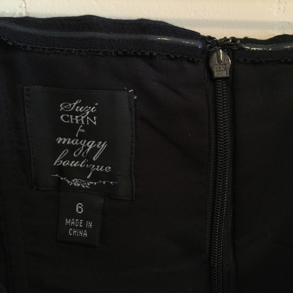 Navy strapless Suzi Chin dress - Picture 3 of 5