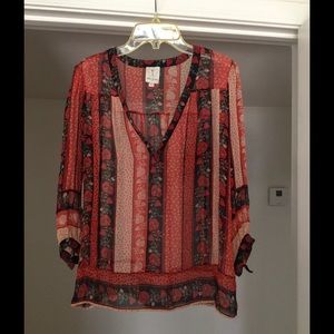 Ella moss shirt size xs silk