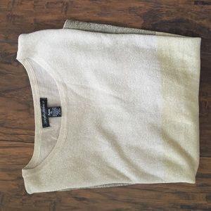 Sparkly 3 tone beige fashion top