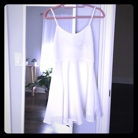 White skater dress