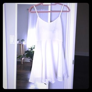 White skater dress
