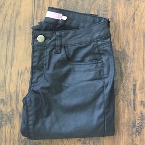 Black metallic coated  jeans