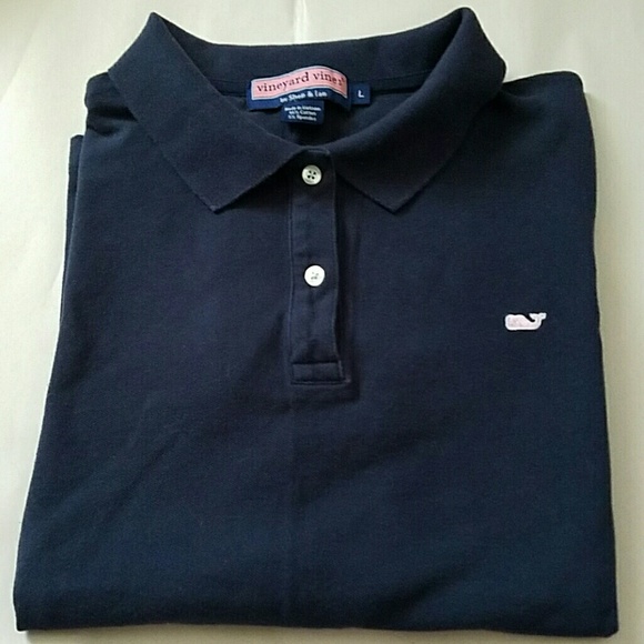 Vineyard Vines Tops - Vineyard Vines womens lg, navy polo short sleeve