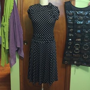 Black and white polka dot vintage dress